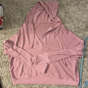 Revival pink cropped hoodie